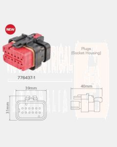 TE Connectivity AMPSEAL 16  776437-1 12 Circuit Plug Connector