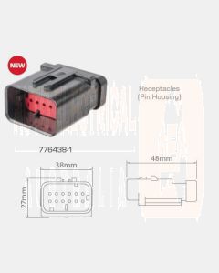 TE Connectivity 776438-1 AMPSEAL 16 12 Circuit Receptacle Connector