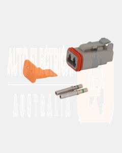 Deutsch DT Series 2 Way Plug Connector Kit with Green Band Contacts