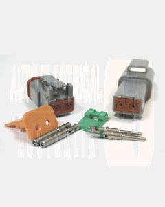Deutsch DT Series 2 Pin Connector Kit (Green Band)