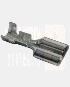 Quickcrimp 604501BL2 Non Insulated QK Series Female Blade Crimp Terminals Tin Plated Brass 6.3mm Tab, 1.5-3.0mm2 wire size