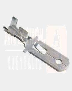 Quickcrimp Non Insulated Male Crimp Terminals - Tin Plated Brass, 6.3mm Tab, 1.5-3.0mm2 wire size
