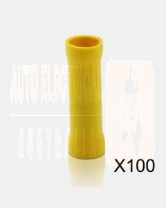 Quikcrimp QKC49 Yellow Butt Splice Pre-Insulated Pack of 100