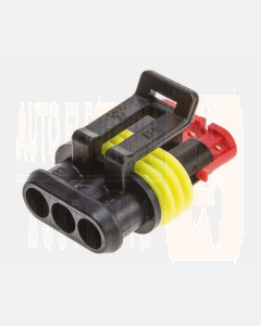 TE Connectivity 282087-1 AMP SUPERSEAL 1.5 Plug, 1 Row 3 Way Connector Housing (bag of 10)
