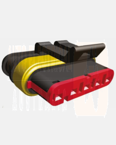TE Connectivity 282089-1 AMP SUPERSEAL 1.5 Plug, 5 Way, 1 Row Connector Housing (bag of 10)