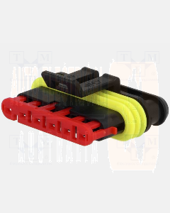 TE Connectivity 282090-1 AMP Superseal 1.5 Plug 6 Way Connector Housing (Pack of 10)