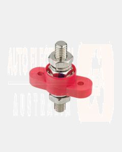 Bussmann JB7723R Red 250A 3/8" Single Stud - Feed Through Stainless Steel Junction Block