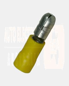 Quikcrimp QKC56 2.5 - 6.0mm² Male Bullet Pre-Insulated Terminal,  Yellow 100 Pack