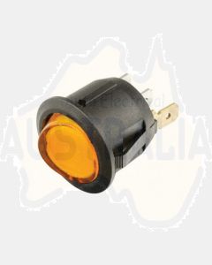 Carling RR12A Switch Round Rocker LED 12/24V - Amber