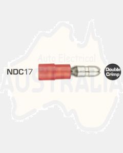 IONNIC NDC17 Crimp Nylron Male Bullet - Red (Pack of 100)