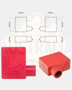 Ionnic SY2912-RED 17.5mm Cable, Right Hand Battery Terminal Insulator - Red (Pack QTY 1)