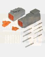 Deutsch DTM4-2/10 series 4 way Connector with Purple Band Terminals (10 pack)
