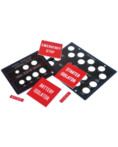 Ionnic ENG-BATTERY Adhesive Backed Egraved Panels - 40 x 10mm
