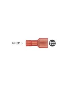 Quikcrimp 0.5 - 1.5mm2 Fully Insulated Qc Female Terminal Red Nylon Pack of 100